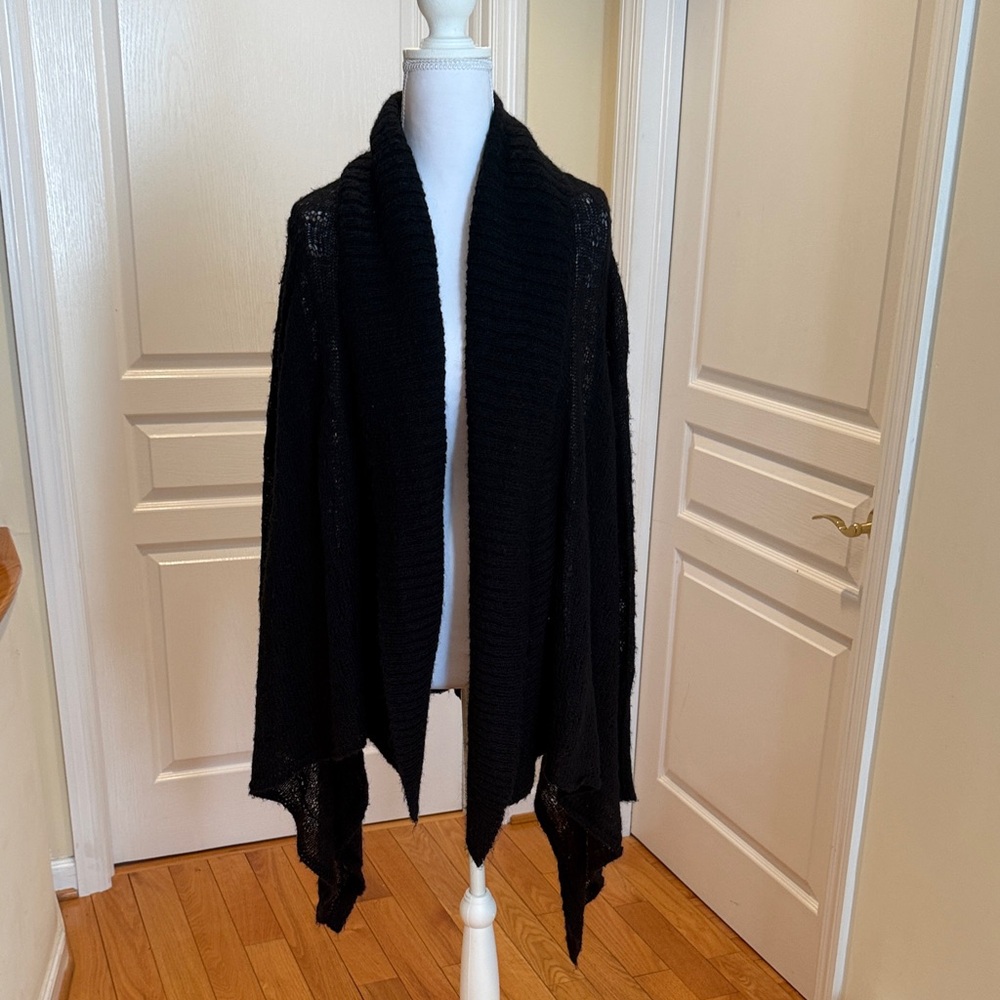 Kensie Black Draped Women's Sweater